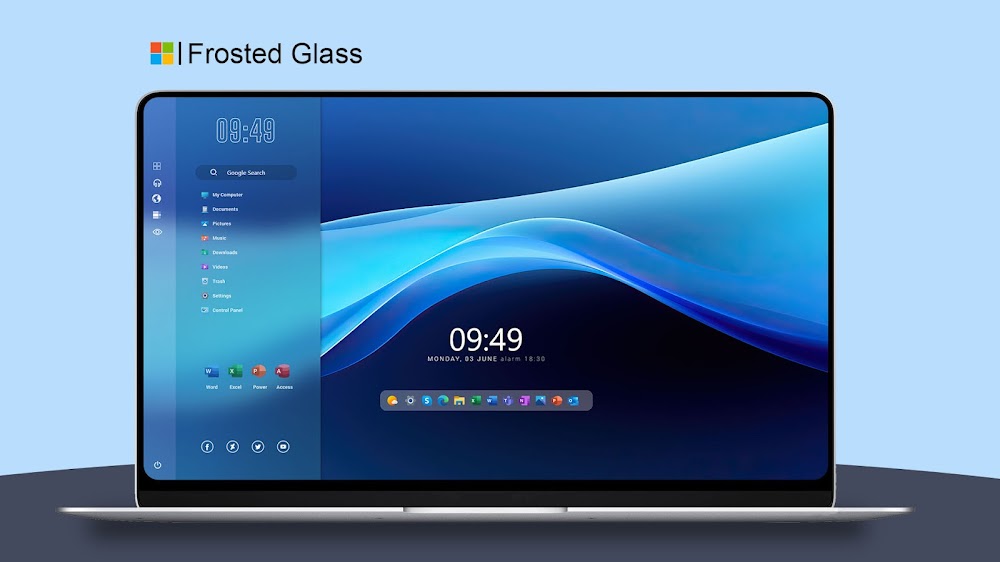 Frost Glass – Rainmeter Skin