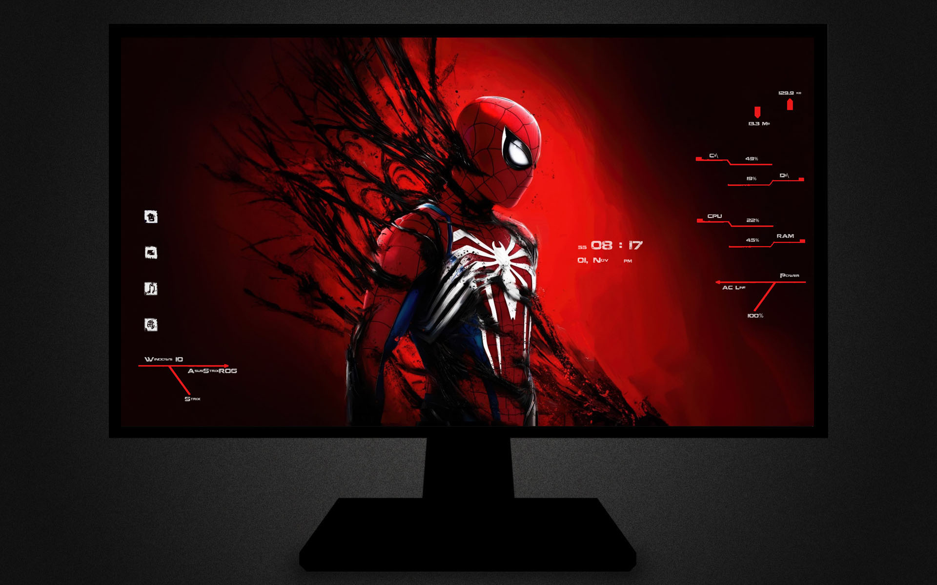 Spiderman 2 - Rainmeter Skin